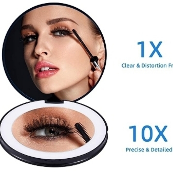 🌟 NWT - Compact LED (Rechargeable) Makeup Mirror - Picture 1 of 5